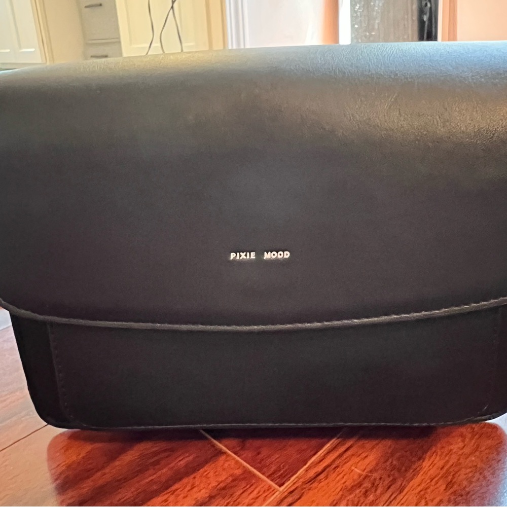 Black Leather Pixie Mood crossbody bag